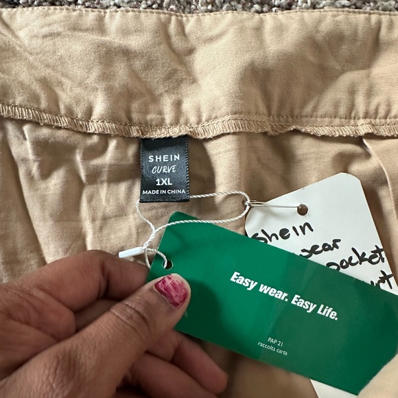 SHEIN Tan Pencil Skirt with Pockets - Picture 5 of 6